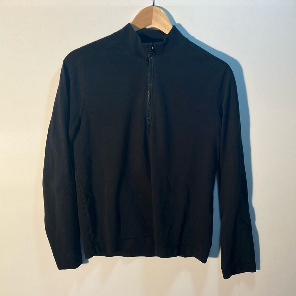 Banana Republic Core Temp Black Zip-Up Sweater